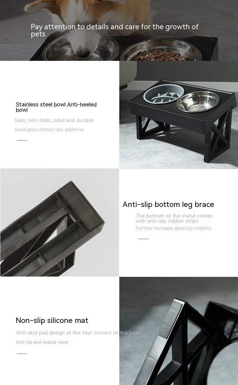 Elevated Dog Bowl for Comfy, Anti-Choke Feeding